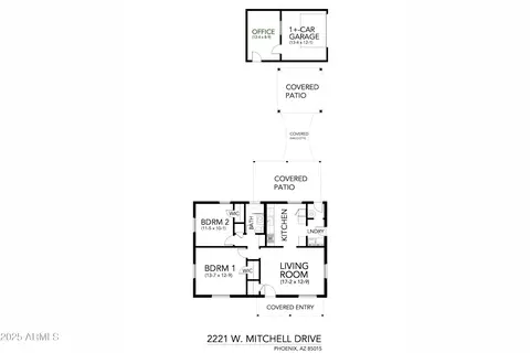 Floorplan - 2221 W Mitchell Dr, Phoenix, AZ 85015 photo 3 of 4