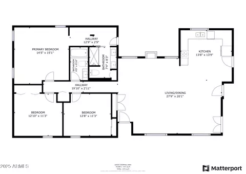 Floorplan - 3433 E Betty Elyse Ln, Phoenix, AZ 85032 photo 1 of 1