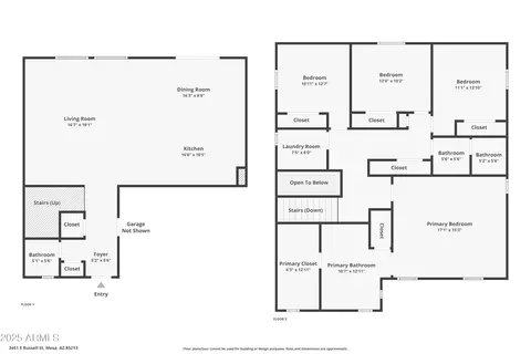 Floorplan - 3451 E Russell St, Mesa, AZ 85213 photo 1 of 1
