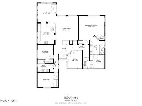 Floorplan - 1102 E Jasper Dr, Gilbert, AZ 85296 photo 2 of 2