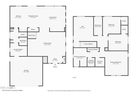 Floorplan - 2351 W Hunter Ct, Phoenix, AZ 85085 photo 1 of 1