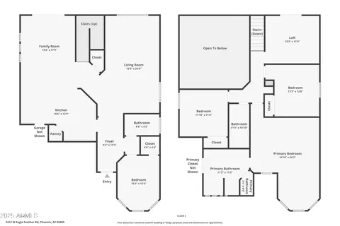 Floorplan - 2412 W Eagle Feather Rd, Phoenix, AZ 85085 photo 2 of 2