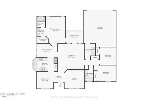 Floorplan - 823 E Lexington Ave, Gilbert, AZ 85234 photo 1 of 1