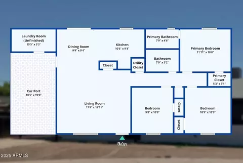 Floorplan - 4641 S 17th Pl, Phoenix, AZ 85040 photo 1 of 1