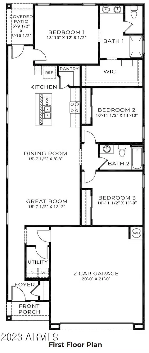 Floorplan - 2019 W Solstice Ave, Apache Junction, AZ 85120 photo 1 of 1