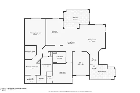 Floorplan - 2425 W Bronco Butte Trl #2008, Phoenix, AZ 85085 photo 1 of 1