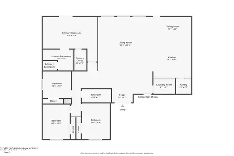 Floorplan - 1809 E Ronald Rd, Phoenix, AZ 85022 photo 1 of 2
