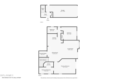 Floorplan - 2024 S Baldwin -- #113, Mesa, AZ 85209 photo 1 of 1
