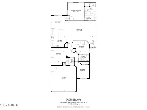 Floorplan - 2937 E Aris Dr, Gilbert, AZ 85298 photo 1 of 2