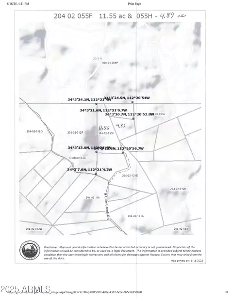 00 N Nnn N Lake Pleasant Cow Creek Rd #LOT 1, Morristown, AZ 85342