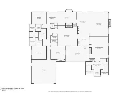 Floorplan - 2423 E Marshall Ave, Phoenix, AZ 85016 photo 1 of 1
