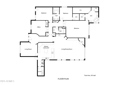 Floorplan - 2012 E Glenn Dr, Phoenix, AZ 85020 photo 1 of 2