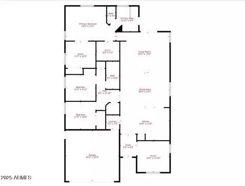 Floorplan - 7048 S View Ln, Gilbert, AZ 85298 photo 1 of 1