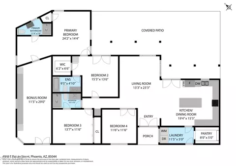 Floorplan - 4846 E Paiute St, Phoenix, AZ 85044 photo 4 of 4