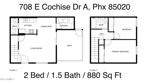 Floorplan - 708 E Cochise Dr #A, Phoenix, AZ 85020 photo 1 of 1