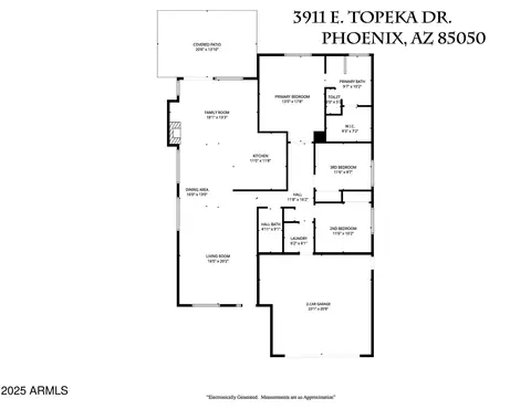 Floorplan - 3911 E Topeka Dr, Phoenix, AZ 85050 photo 1 of 1