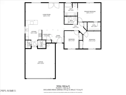 Floorplan - 2540 E Mcarthur Dr, Tempe, AZ 85288 photo 1 of 1
