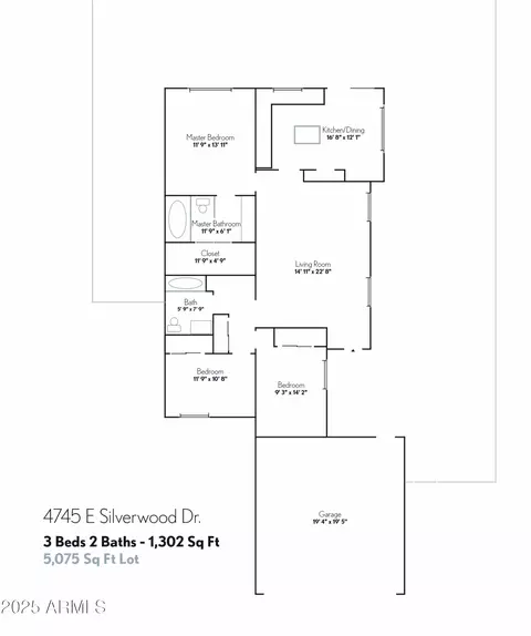 Floorplan - 4745 E Silverwood Dr, Phoenix, AZ 85048 photo 1 of 1