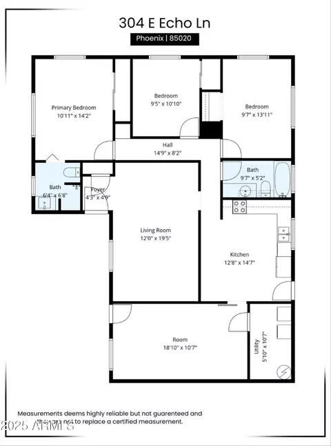 Floorplan - 304 Echo Ln, Phoenix, AZ 85020 photo 1 of 1