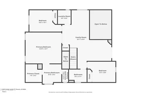 Floorplan - 3010 E Shady Spring Trl, Phoenix, AZ 85024 photo 2 of 3