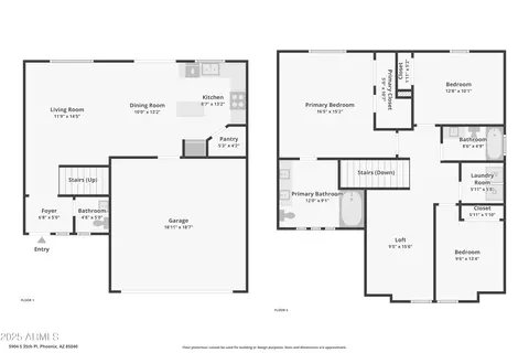 Floorplan - 5904 S 35th Pl, Phoenix, AZ 85040 photo 1 of 1
