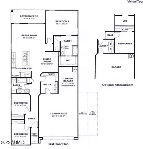 Floorplan - 18425 W Hackamore Dr, Wittmann, AZ 85361 photo 1 of 1