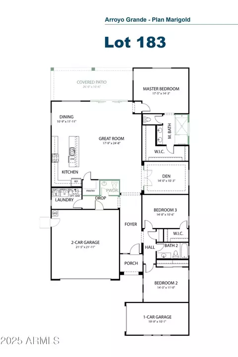 Floorplan - 1285 E Ridgerock Loop, Casa Grande, AZ 85122 photo 1 of 1