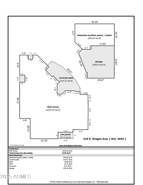 Floorplan - 219 E Oregon Ave, Phoenix, AZ 85012 photo 2 of 3