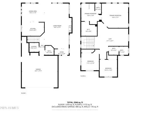 Floorplan - 1224 E Julian Dr, Gilbert, AZ 85295 photo 3 of 3