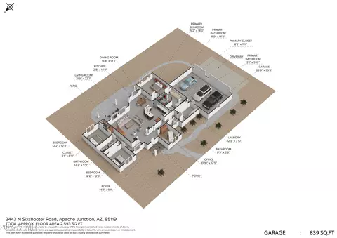 Floorplan - 2443 N Sixshooter Rd, Apache Junction, AZ 85119 photo 2 of 2