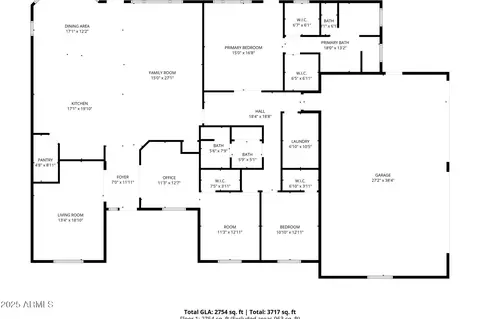 Floorplan - 2667 E Melrose St, Gilbert, AZ 85297 photo 1 of 1