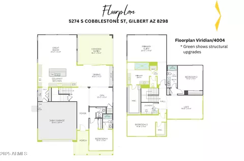 Floorplan - 5274 S Cobblestone St, Gilbert, AZ 85298 photo 1 of 1