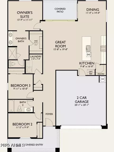 Floorplan - 9363 E Spiral Ave, Mesa, AZ 85212 photo 1 of 1