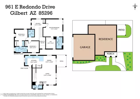 Floorplan - 961 E Redondo Dr, Gilbert, AZ 85296 photo 1 of 1