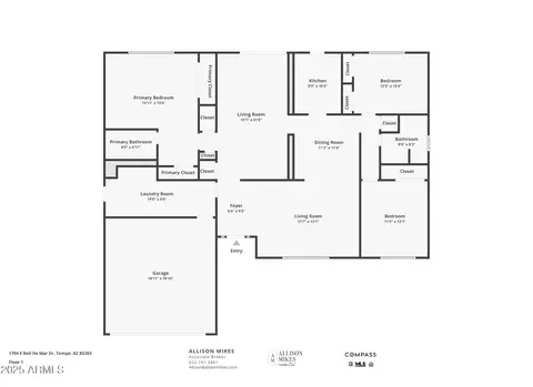 Floorplan - 1704 E Bell De Mar Dr, Tempe, AZ 85283 photo 1 of 1