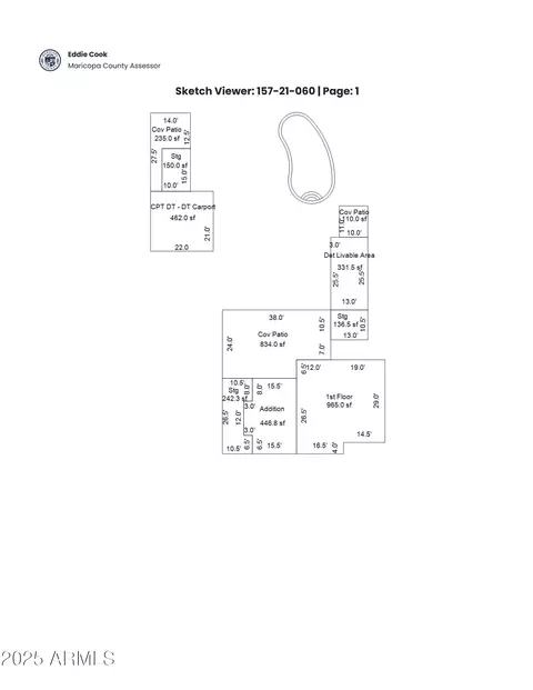 Floorplan - 2245 W Hayward Ave, Phoenix, AZ 85021 photo 1 of 1