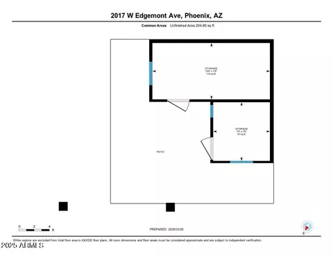 Floorplan - 2017 W Edgemont Ave, Phoenix, AZ 85009 photo 2 of 2