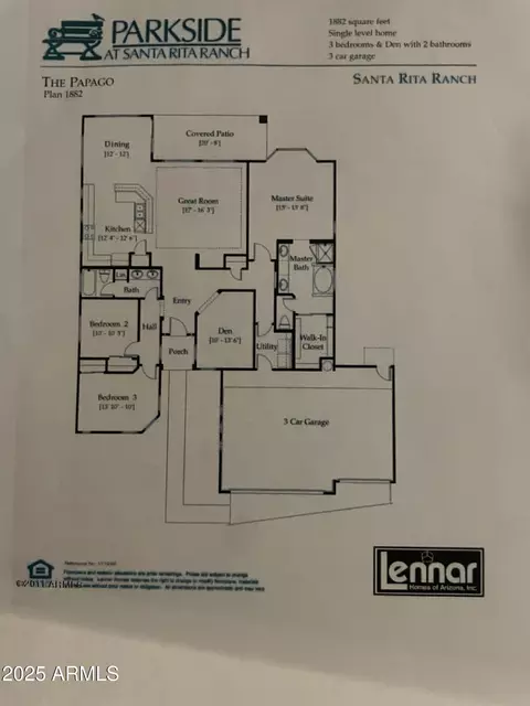 Floorplan - 10335 E Posada Ave, Mesa, AZ 85212 photo 1 of 1