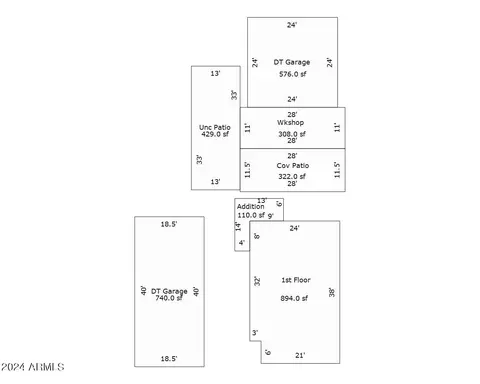 Floorplan - 1055 E Whitton Ave, Phoenix, AZ 85014 photo 1 of 1