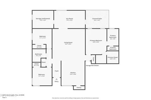 Floorplan - 4019 E Dulciana Ave, Mesa, AZ 85206 photo 1 of 1