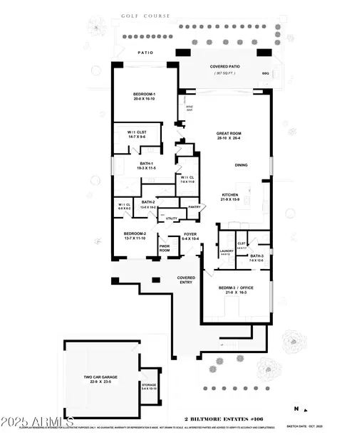 Floorplan - 2 Biltmore Est #106, Phoenix, AZ 85016 photo 1 of 1
