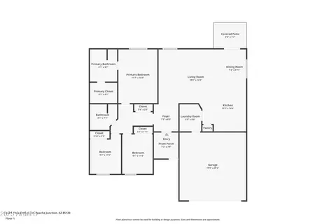 Floorplan - 642 S Thunderbird Dr, Apache Junction, AZ 85120 photo 1 of 1
