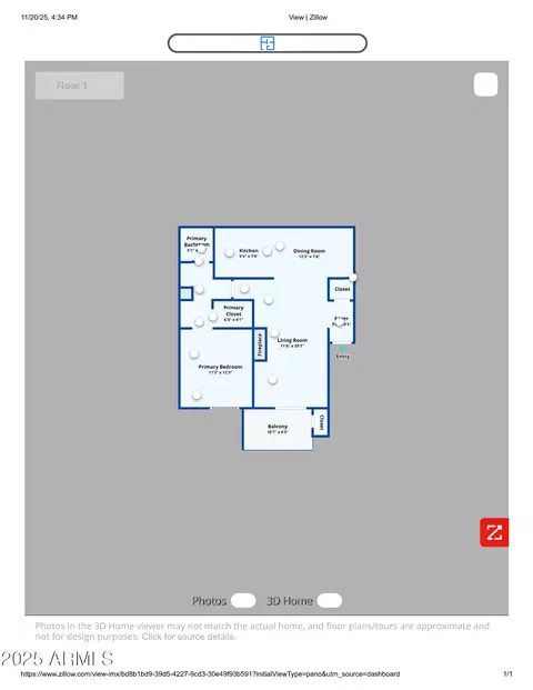 Floorplan - 5525 E Thomas Rd #M11, Phoenix, AZ 85018 photo 1 of 1