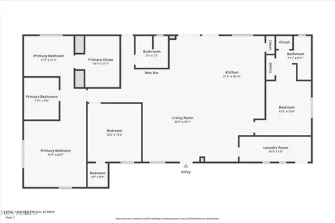 Floorplan - 4015 E Catalina Dr, Phoenix, AZ 85018 photo 1 of 1