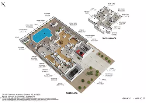 Floorplan - 3529 E Lowell Ave, Gilbert, AZ 85295 photo 2 of 4