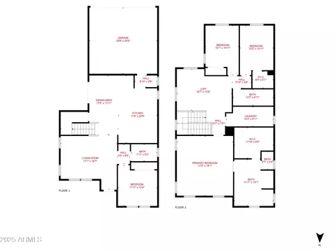 Floorplan - 3806 E Robert St, Gilbert, AZ 85295 photo 1 of 1
