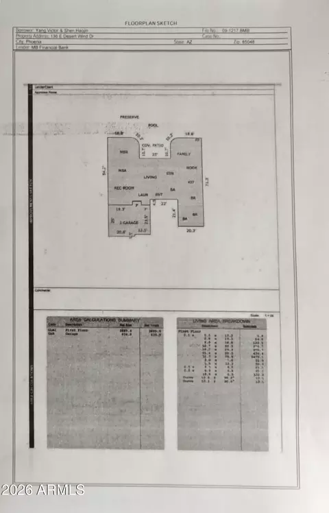 Floorplan - 136 E Desert Wind Dr, Phoenix, AZ 85048 photo 1 of 2