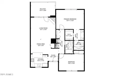 Floorplan - 3059 E Rose Ln, Phoenix, AZ 85016 photo 1 of 1