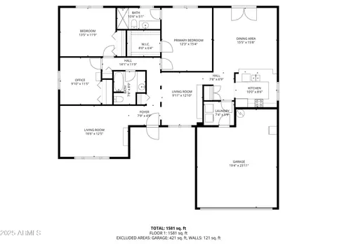 Floorplan - 831 E Divot Dr, Tempe, AZ 85283 photo 1 of 1