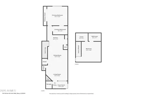 Floorplan - 30 E Brown Rd #2040, Mesa, AZ 85201 photo 1 of 1